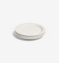 4-Piece Salad Plate Set - White, restaurant-grade high-alumina porcelain