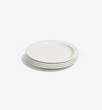 4-Piece Salad Plate Set - White, restaurant-grade high-alumina porcelain