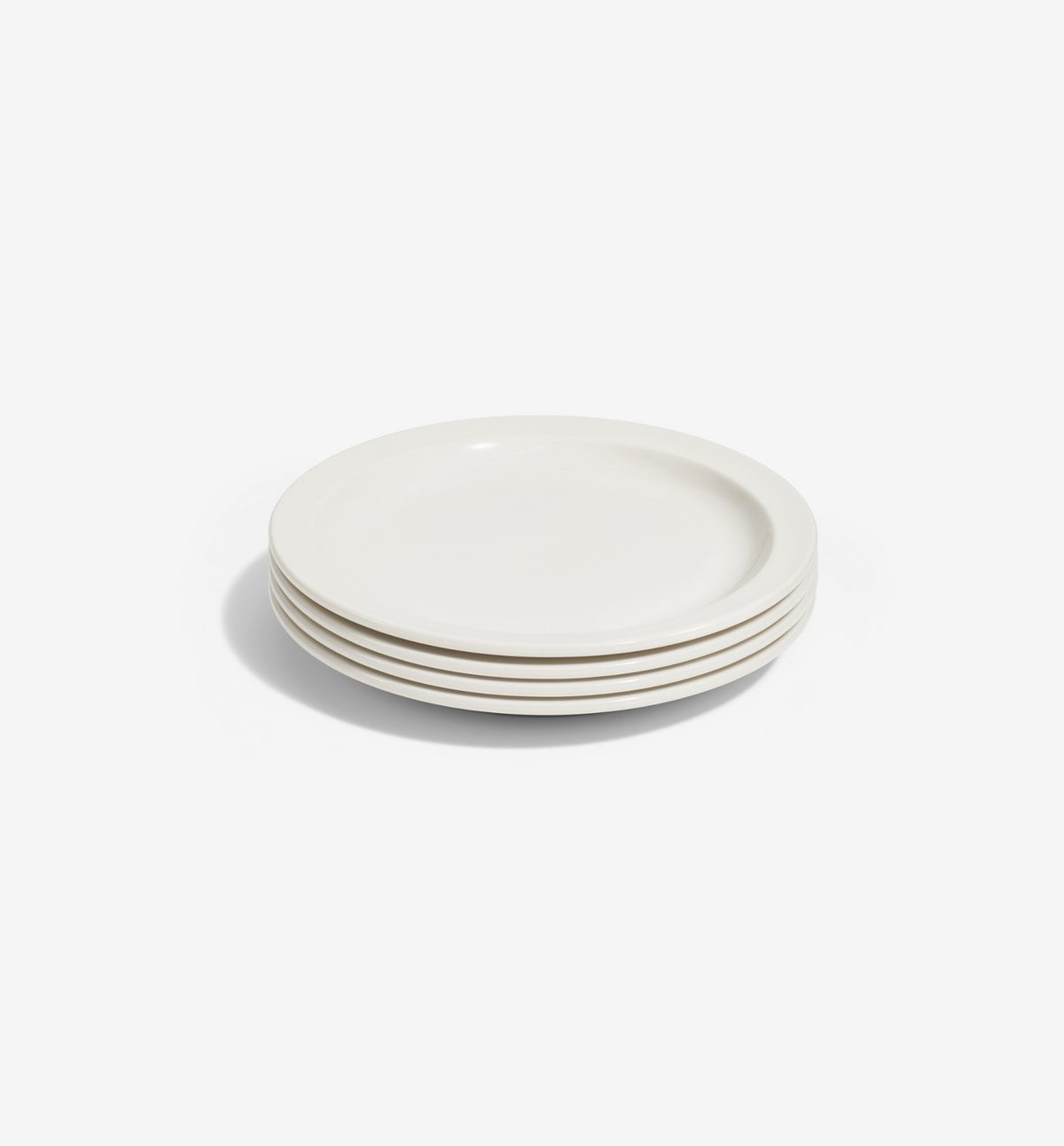 4-Piece Salad Plate Set - White, restaurant-grade high-alumina porcelain