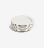 8‑Piece Salad Plate Set – White in porcelain