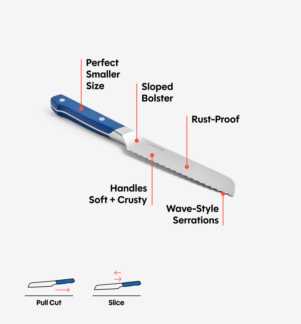 5" Serrated Knife (ACUTO440) - Blue