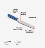 5" Serrated Knife (ACUTO440) - Blue