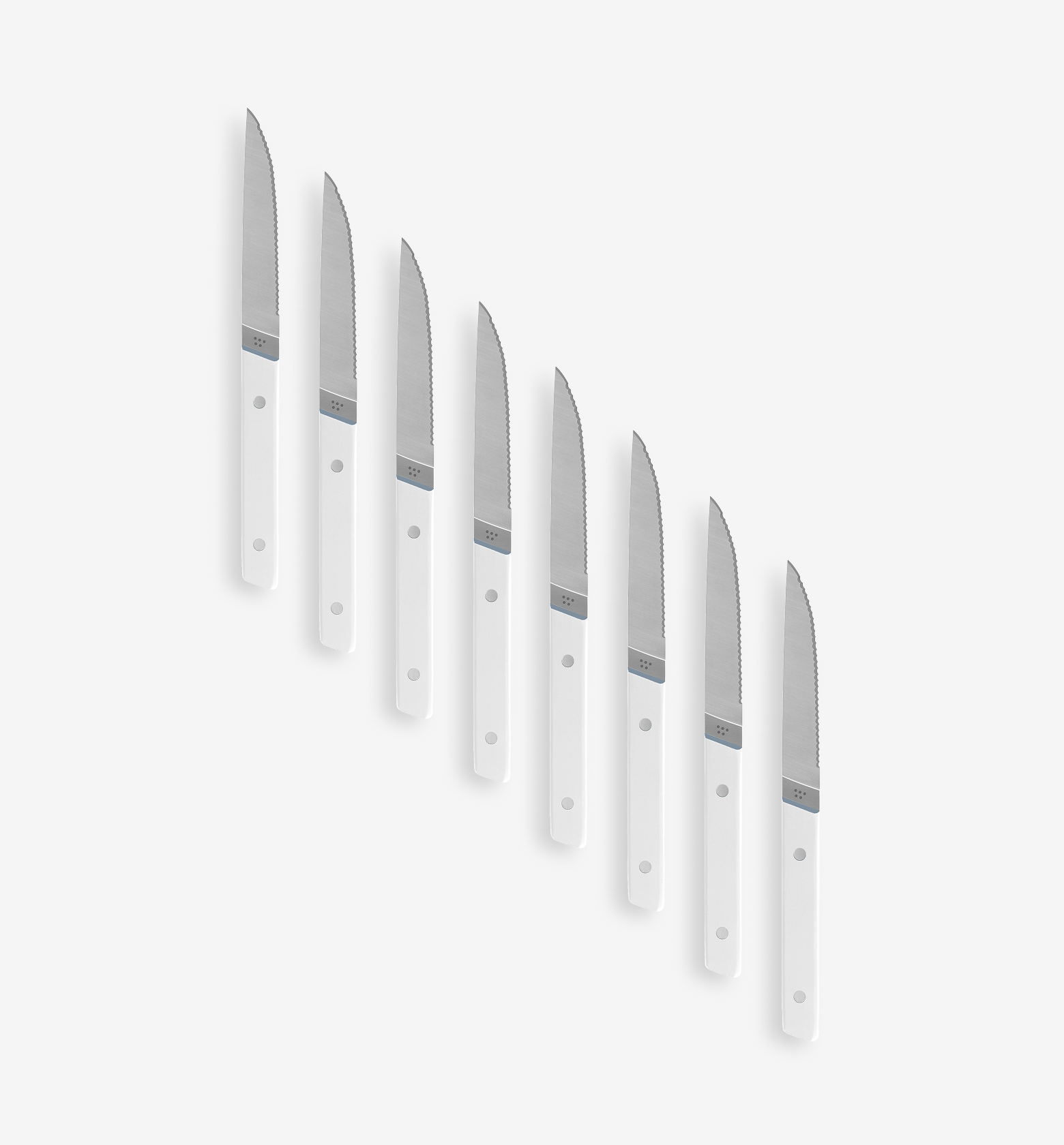 8-Piece Serrated Steak Knives (German Steel) - Final Sale - White