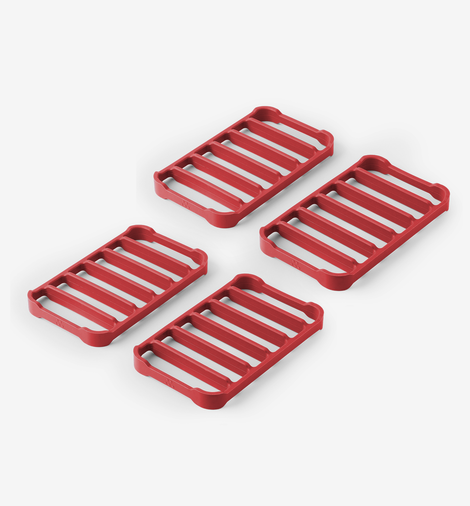 Silicone Roasting Racks - 4 Pack - Red