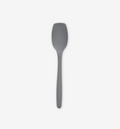 Gray silicone spatula with flat head and long handle