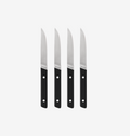 4-Piece Straight-Edge Steak Knives (ACUTO440) - Black