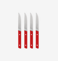 4-Piece Straight-Edge Steak Knives (ACUTO440) - Red