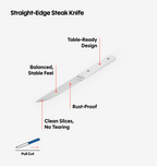 8-Piece Straight-Edge Steak Knives (ACUTO440) - White