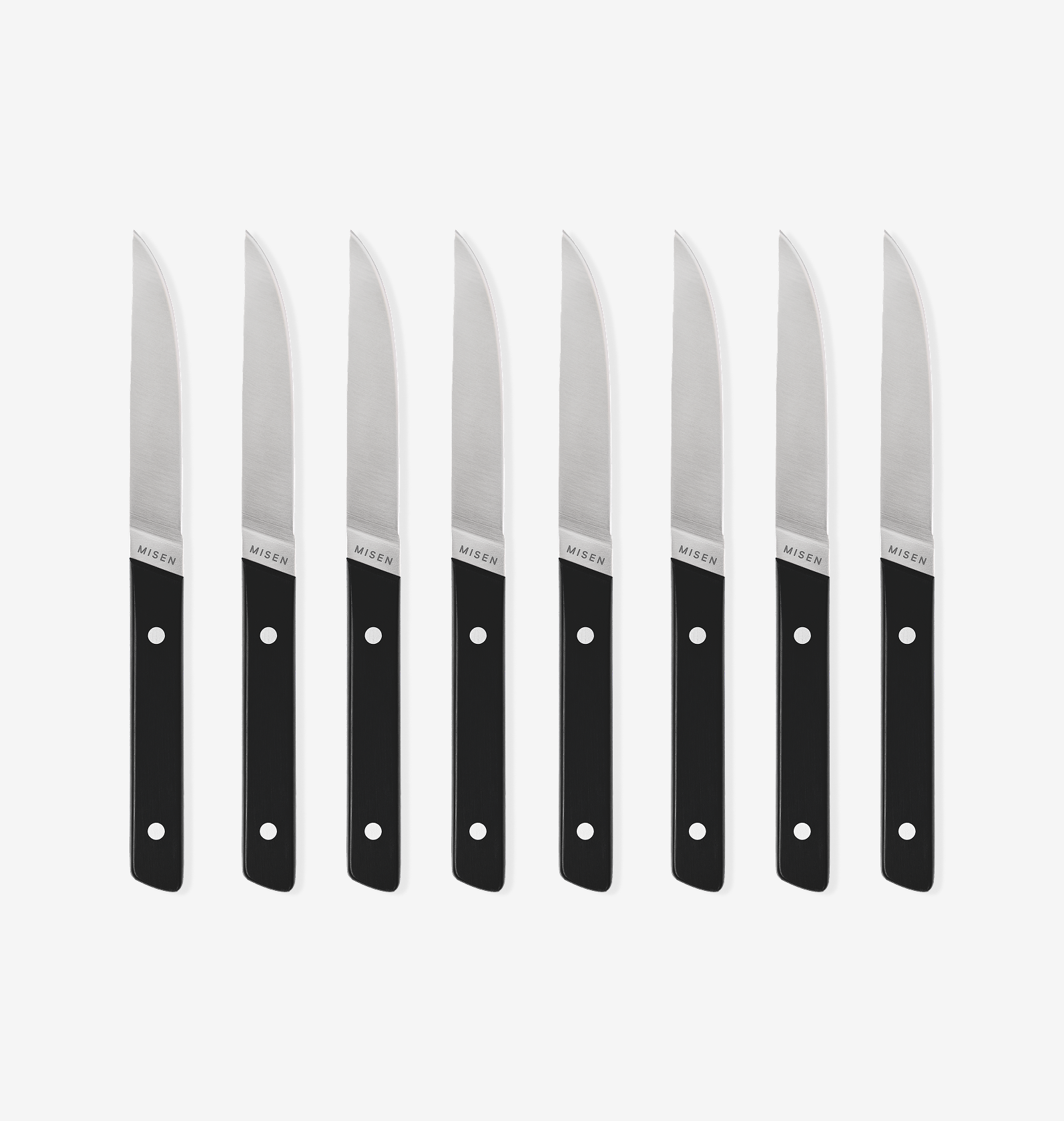8-Piece Straight-Edge Steak Knives (ACUTO440) - Black