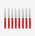 8-Piece Straight-Edge Steak Knives (ACUTO440) - Red