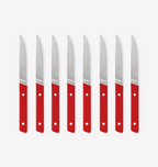 8-Piece Straight-Edge Steak Knives (ACUTO440) - Red