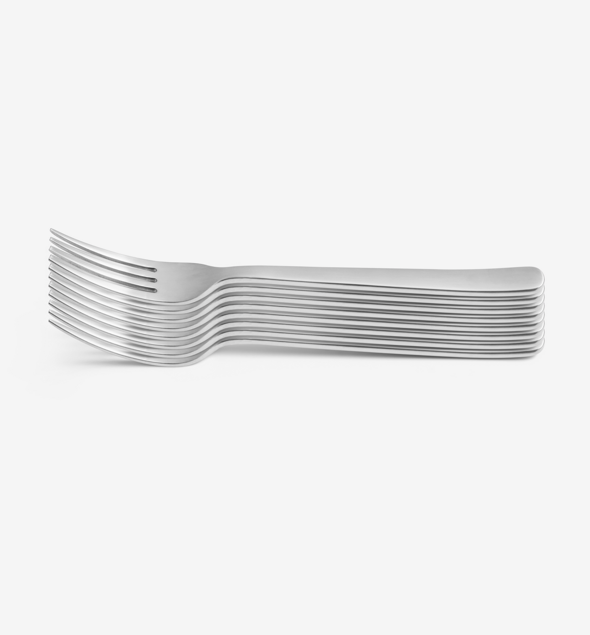 8‑Piece Dinner Fork Set – Brushed Stainless Steel Forks