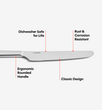 8-Piece Dinner Knife Set - Brushed