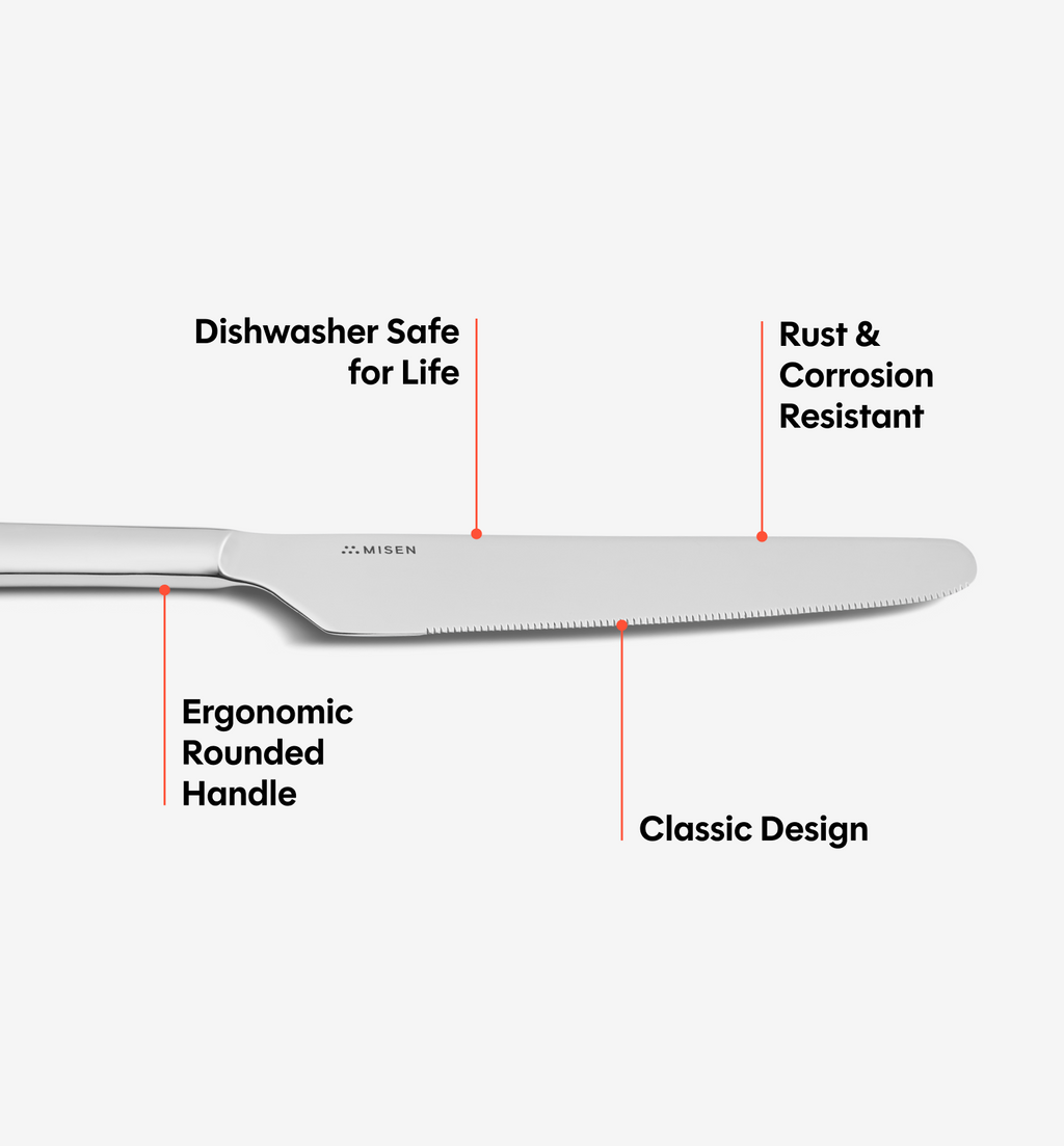 8-Piece Dinner Knife Set - Polished