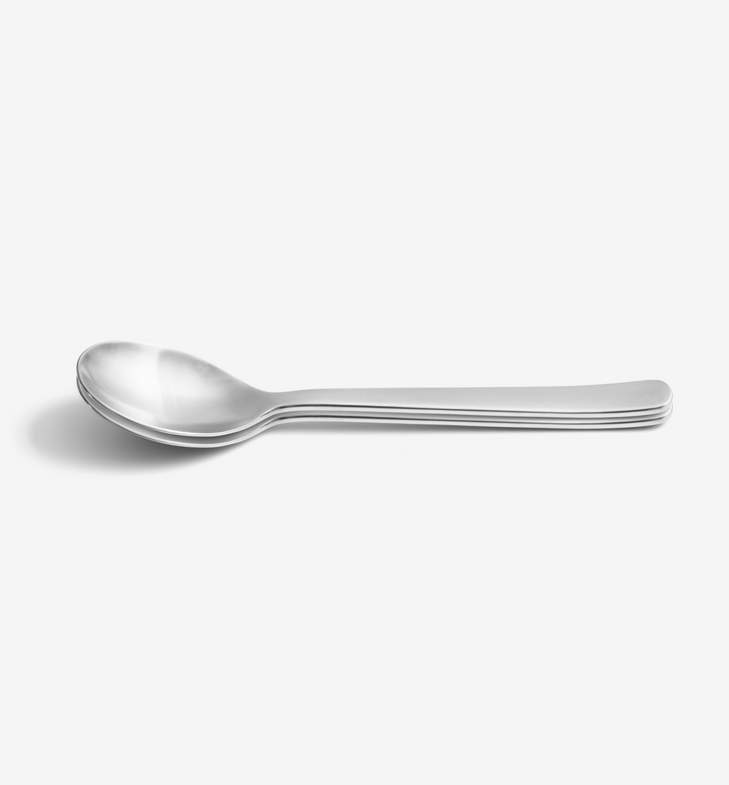 2‑Piece Brushed Dinner Spoon Set in stainless steel