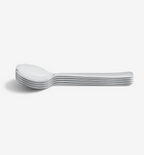 Polished 4-piece dinner spoon set in stainless steel