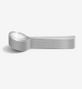 8‑piece brushed dinner spoon set in 18/10 stainless steel