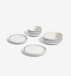 8‑Piece Dinnerware Set (Serves 2) – Blue set of porcelain plates and bowls