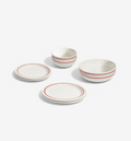 8-Piece Dinnerware Set (Serves 2) - Red dishes in high-alumina porcelain
