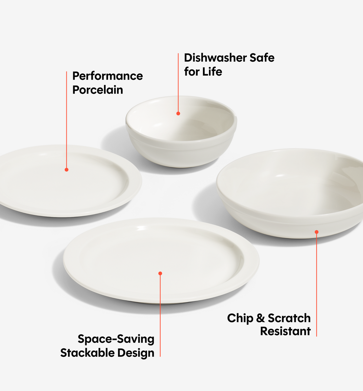16-Piece Dinnerware Set (Serves 4) - White