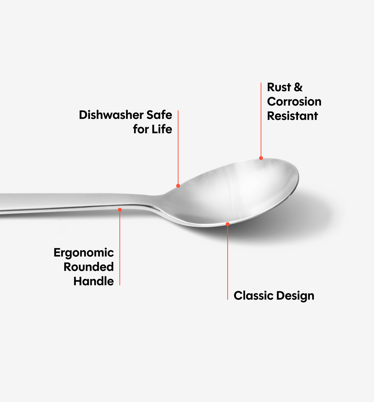 2-Piece Tea Spoon Set - Brushed