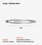 Stainless Steel Tongs - Gray