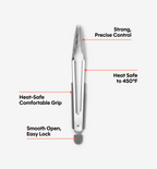 Stainless Steel Tongs - Gray