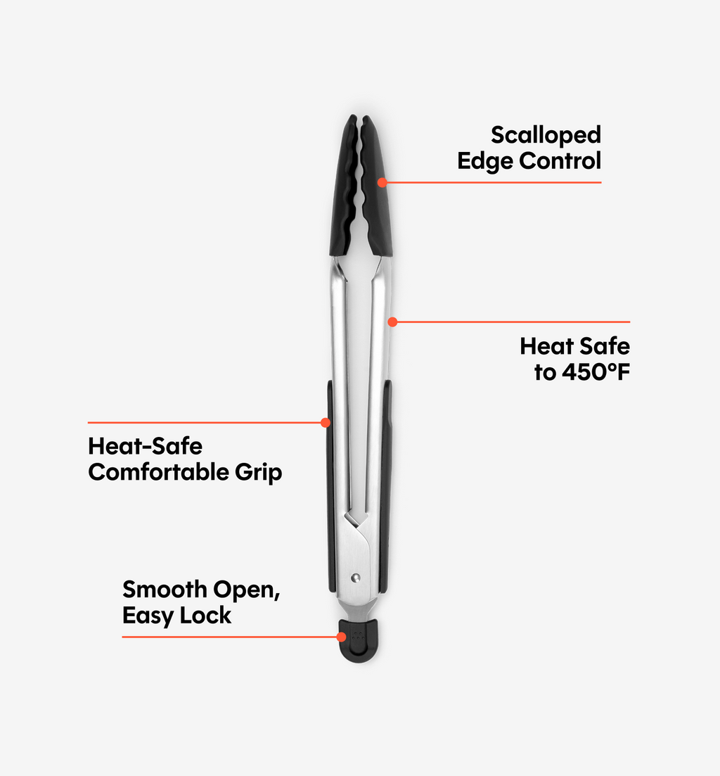 Silicone Tongs - Black