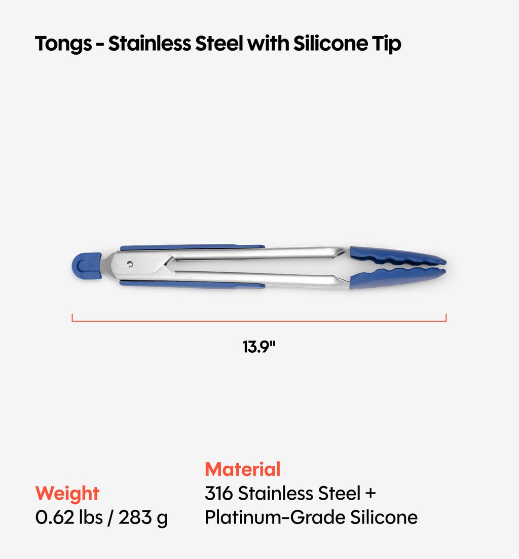 Silicone Tongs - Blue