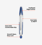 Silicone Tongs - Blue