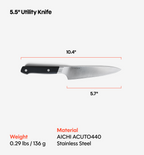 5.5" Utility Knife (ACUTO440) - Black