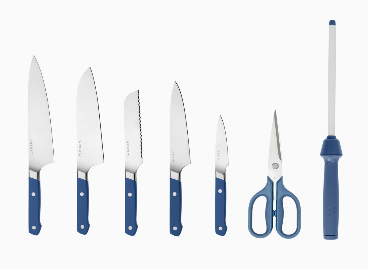 7-Piece Misen Knife Set in blue