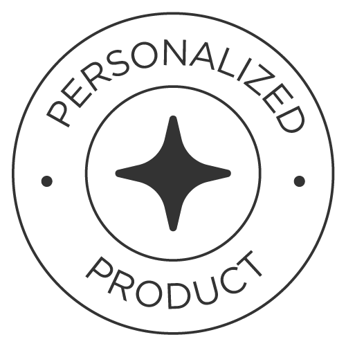 Personalized product badge seal with star emblem