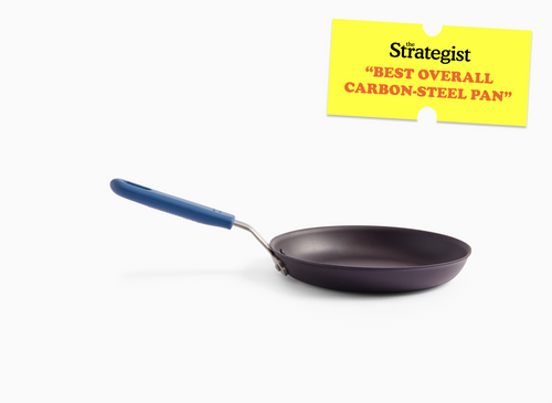 The 8 inch Misen Pre-Seasoned Carbon Steel Pan was awarded "Best Overall Carbon-Steel Pan" by The Strategist.