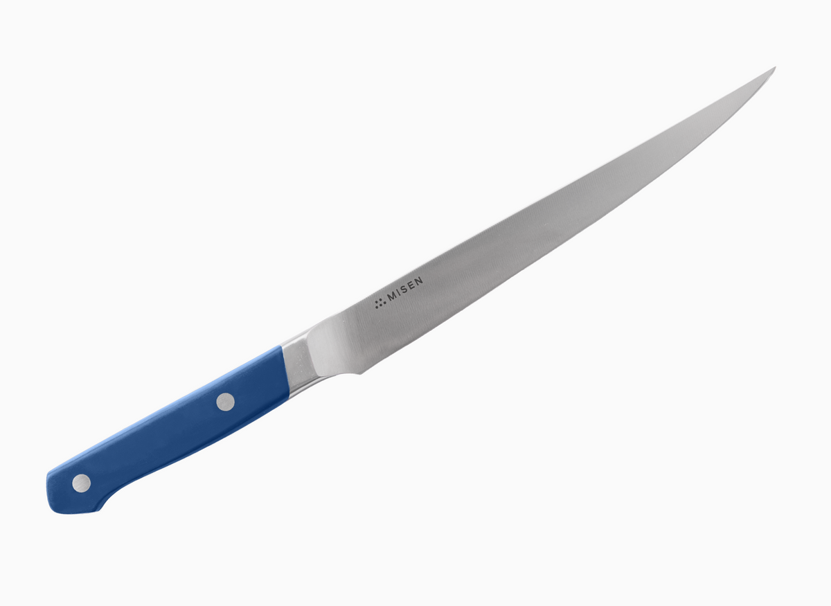 The Misen 7 inch Fillet Knife in blue