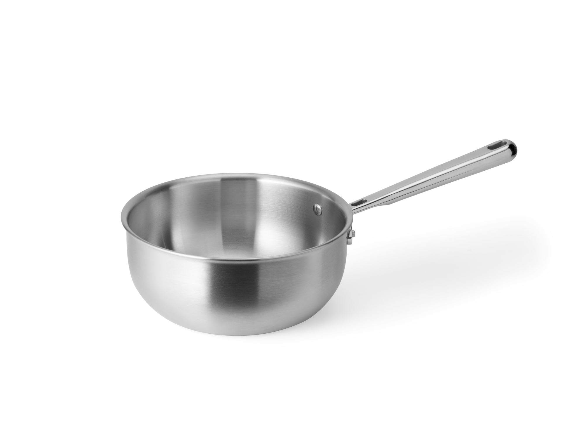 Misen 3 QT Stainless Steel Saucier Pan with Lid - 5-Ply Steel