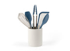{{cream}} A White Misen Prep Tool Holder containing a Blue 5-Piece Misen Prep Tool Set on a white background.
