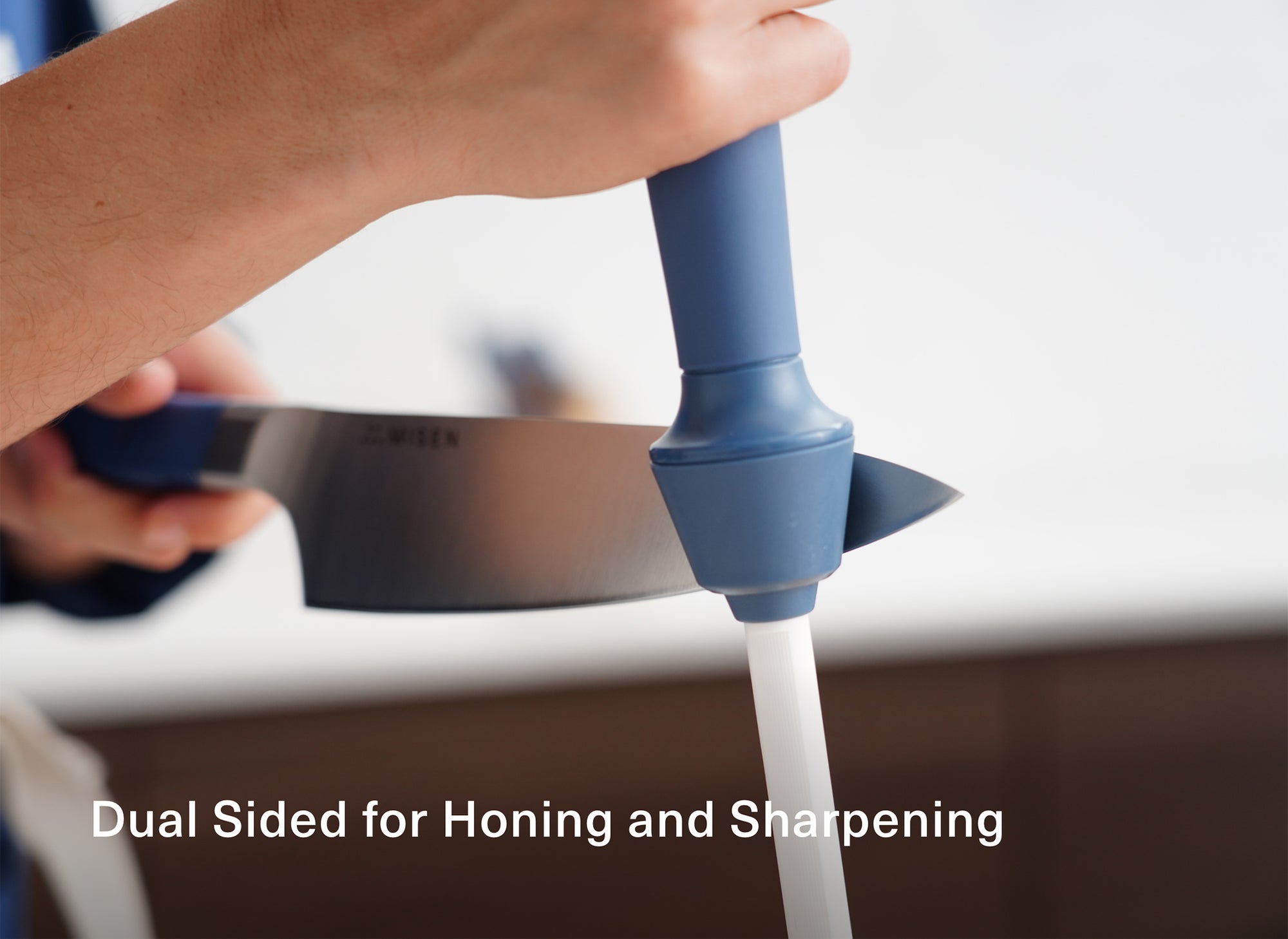 Misen | 2023 Best Ceramic Honing + Sharpening Rod | Blue