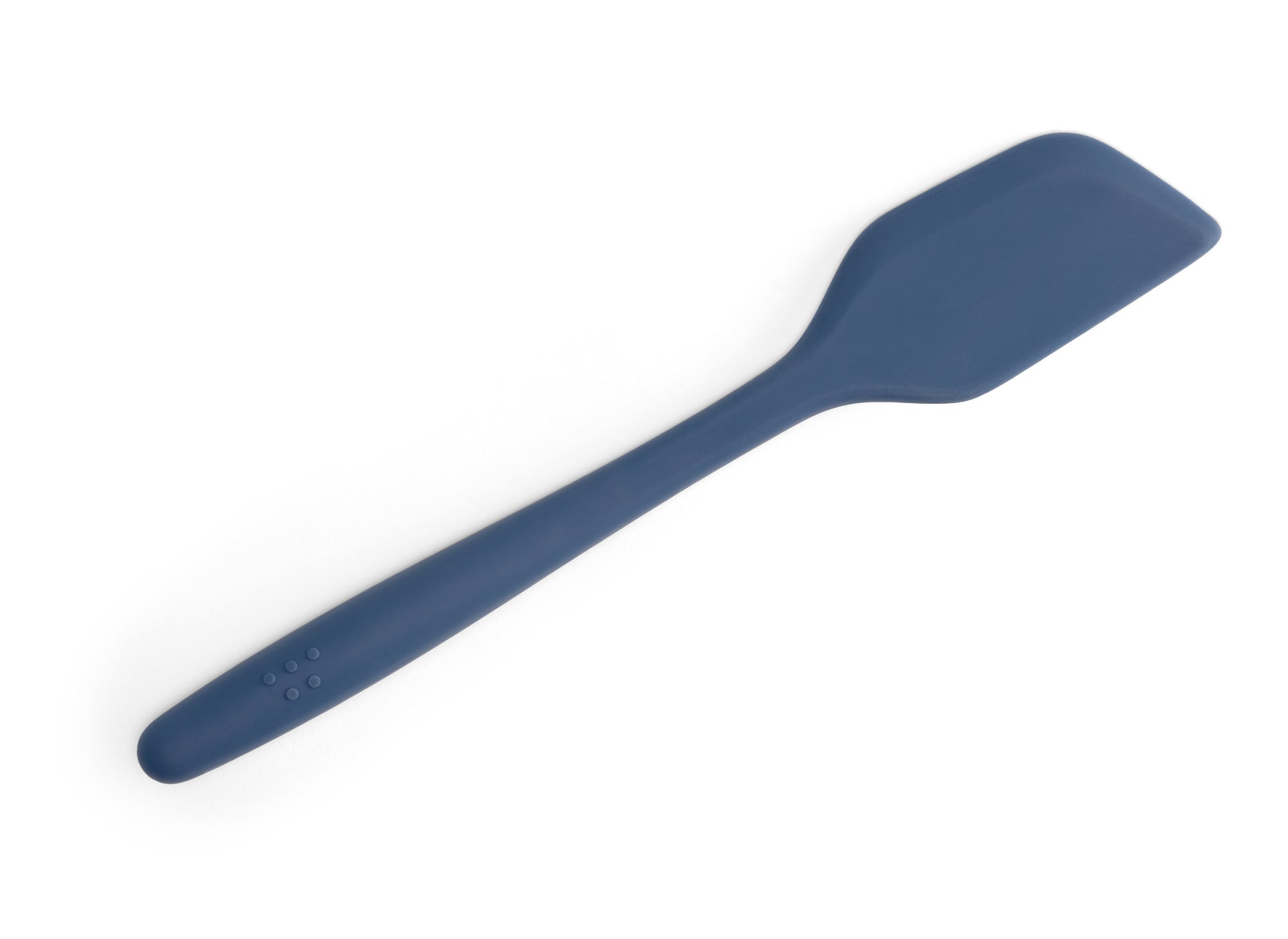 A Blue Misen Mixing Spatula on a white background.