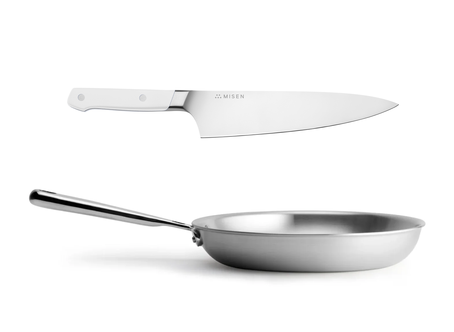 8 inch Chef's Knife + 10 inch Stainless Steel Frying Pan Bundle