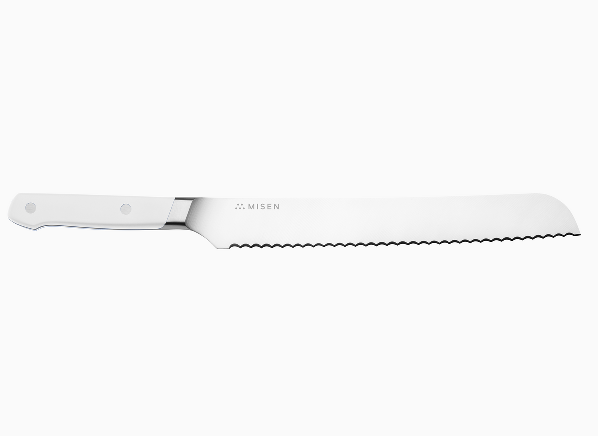 Misen 10 inch Serrated Knife in White