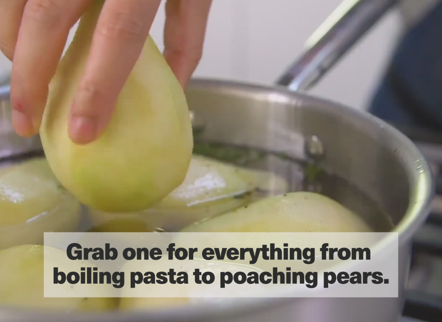 Grab a Misen Stainless Sauicer for everything from boiling pasta to poaching pears.