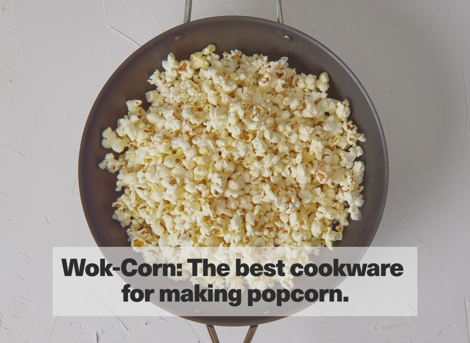 Try wok-corn! The Misen Wok is the best cookware for making popcorn.