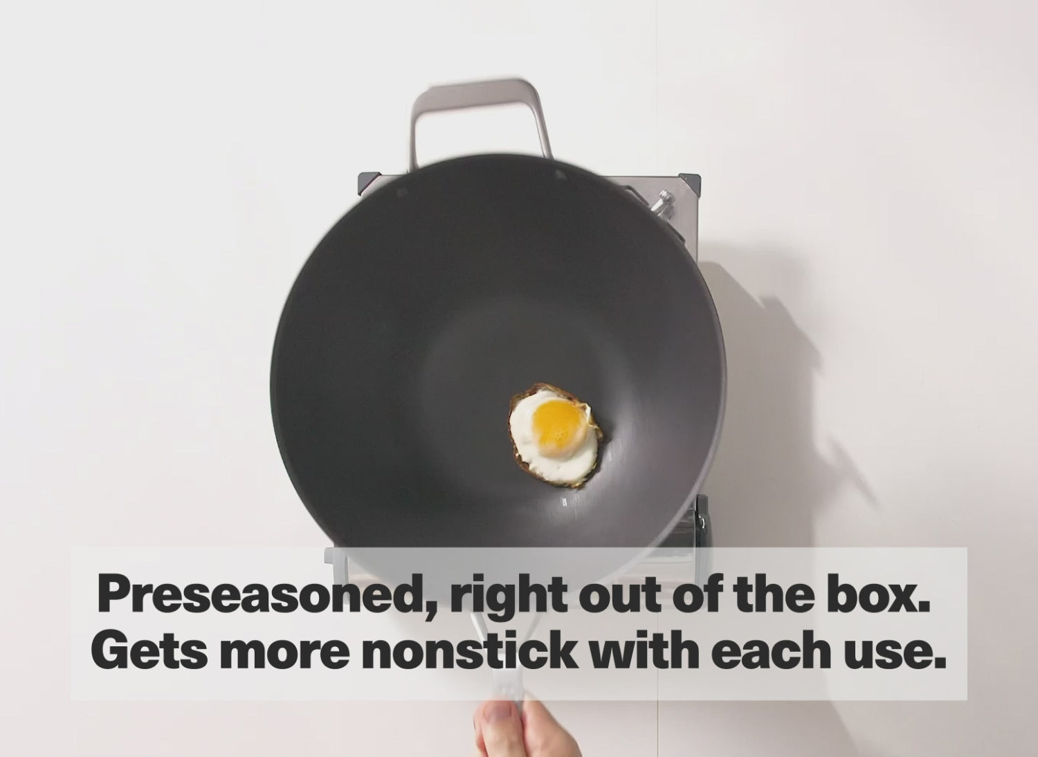 12 inch Pre-Seasoned Carbon Steel Wok - Thumbnail 3