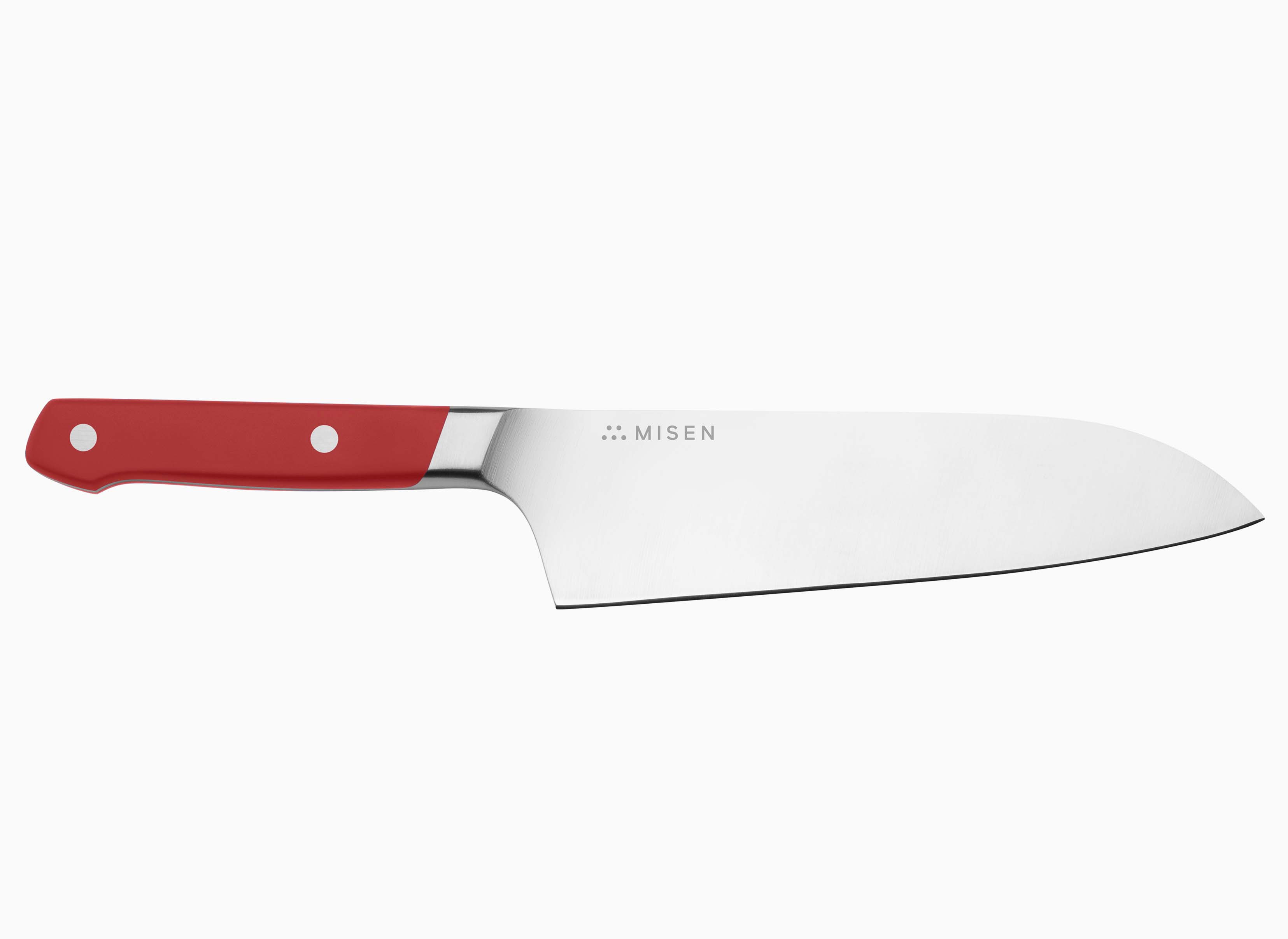 Misen Santoku Knife in red