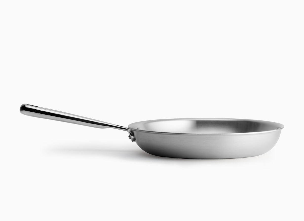 The 10 inch Misen Stainless Skillet is an essential workhorse in any kitchen.