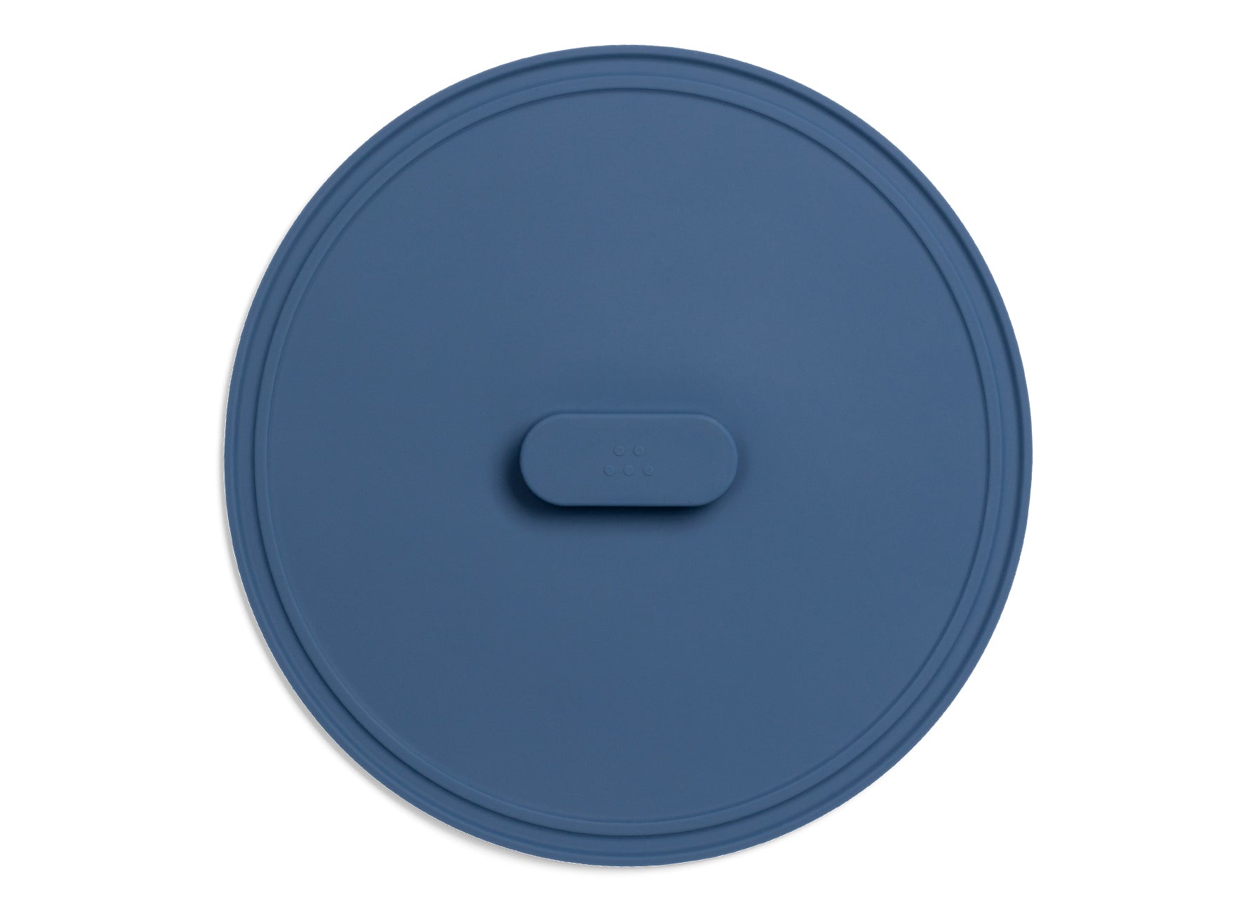 {{8-inch, 10-inch, 12-inch, 8-10-12-inch}} The 12 inch Misen Universal Lid in steel blue.